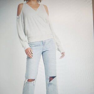 Express Cold Shoulder Sweatshirt Size XL NWT